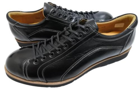 【倭イズム YA3300 ブラック】鹿革レザーカジュアルシューズ